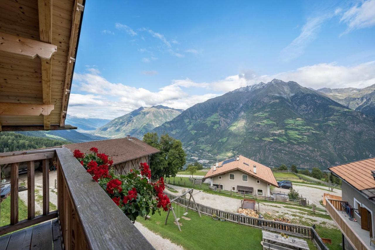 Thaler-Hof Ferienhaus Fichtnhittl Villa Lagundo Bagian luar foto